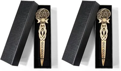 Productafbeelding van Briefopener 2 stks - 21 cm - antieke bronzen - decoratief voor kantoor en thuis - Homevero