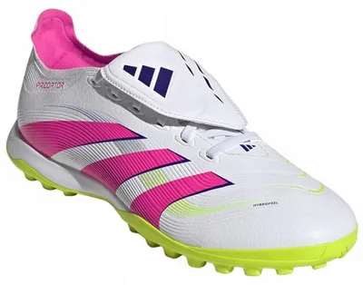 Produktbild von Adidas - Herren Künstlicher Boden Fußballschuhe "Predator League" PP5480 (41,5 EU) (Weiß/Pink/Grün)