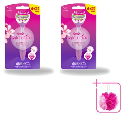 Imagen del producto de 2 afeitadoras desechables Wilkinson Sword Xtreme 3 My Intuition para mujeres - Paquete económico - 2 unidades