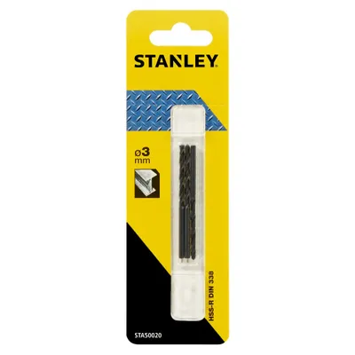 Obrázek produktu pro Stanley STA50020-QZ, Vrtačka, Sada vrtáků, 3 mm, 61 mm, Kov, 3,3 cm
