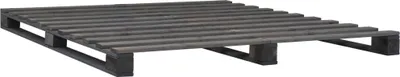 Produktbild von vidaXL Palettenbett Grau Massivholz Kiefer 140×200 cm