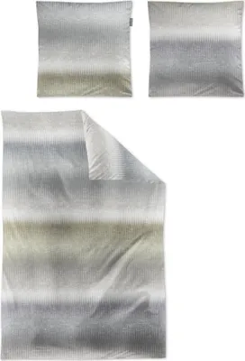 Produktbild von Irisette Mako-Satin Bettwäsche-Garnitur Wave 8564  Farbe petrol  140x200+70x90cm