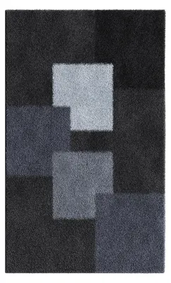 Produktbild von Badematte - 70 x 120 cm - Schwarz - Anthrazit - Grau - Polyacryl - Karos