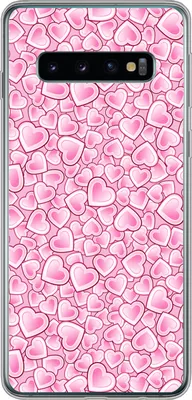 Produktbild von MuchoWow® Handyhülle Schutzhülle Hülle für Telefoonhoesje Samsung Galaxy S10 Mädchen - Herzen - Rosa - Muster - Mädchen - Kind - Kinder Silikon Softcase Handy Hülle - Handytasche