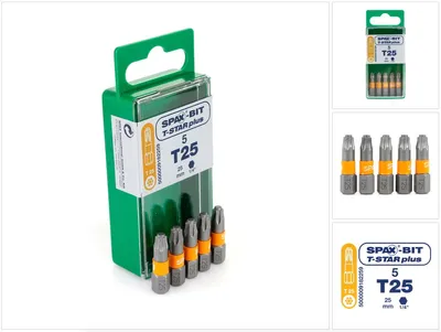 Immagine prodotto di SPAX® 5000009192259 SPAX® T25 T-STAR Plus Bits, 5 St.