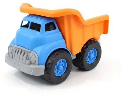 Image de GREEN TOYS Camion à benne basculante Dumper orange/bleu pour jeux d'eau et de sable