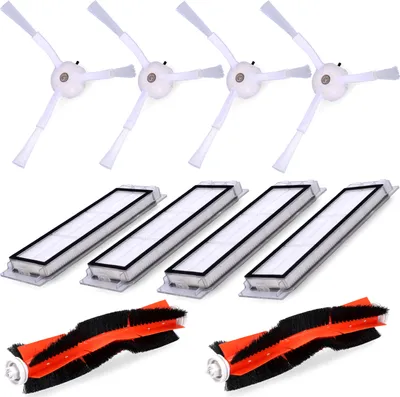 Image de Kit de remplacement Sillar avec filtres et brosses pour Xiaomi Mi Robot Vacuum Roborock S5 S6, kit d'accessoires