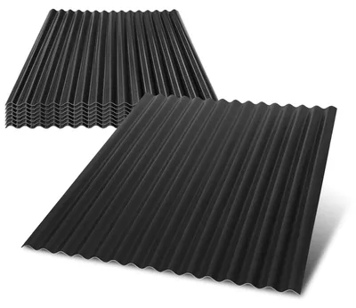 Produktbild von Vigevee 8x ASA-PVC Wellplatten 1,5mm 117x93cm Dachplatten Grau Carport Gartenhaus