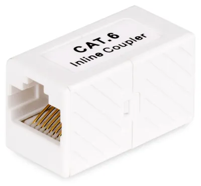 Produktbild von StarTech.com RJ45 Kupplung, Inline Cat6 Kuppler, Buchse zu Buchse (F/F) T568B Stecker, Ungeschirmte Ethernet Kabelverlängerung, RJ-45, RJ-45, Weiß