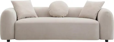 Produktbild von 3-Sitzer-Sofa aus beigem Stoff OXILA