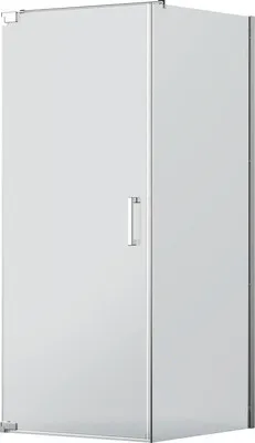 Produktbild von Jungborn Duschtür mit Seitenwand SETTE Drehtür links Seitenwand rechts 90 x 100 cm Profilfarbe chrom Klarglas mit schmut