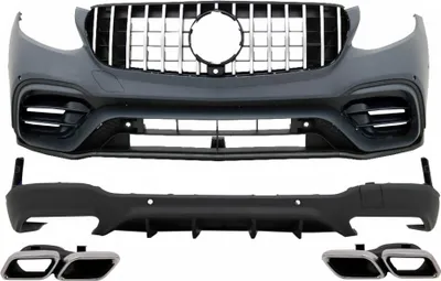 Produktbild von Bodykit für Mercedes GLC SUV X253 15-07.19 Stoßfänger Endrohre GLC63 Look.