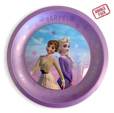 Zdjęcie produktu dla 4 talerze wielokrotnego użytku Frozen 21 cm -