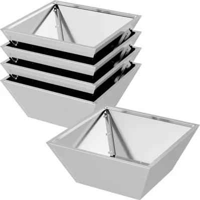 Image de Cache-pot de jardin 5 pcs Argent 40 x 40 x 15 cm