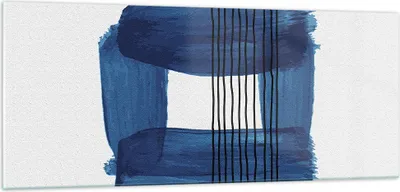 Produktbild von Bilder auf glas - Einteilig - Abstraktion Aquarell Blau - 100x40cm - Glasbilder - Wandbilder - Bilder - Wanddekoration aus Glas - Glas Bilder - Wandbild auf Glas - GAB100x40-4223