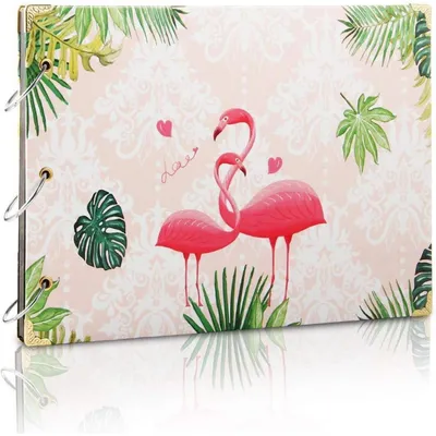Productafbeelding van Scrapbook fotolbuma, zwarte pagina's, vintage stijl, 27x19 cm, cadeau-idee