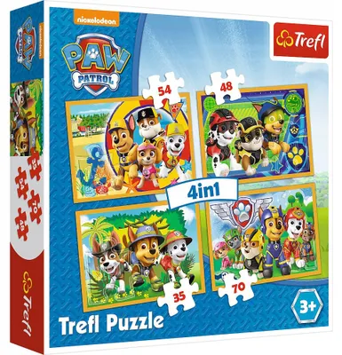 Produktbild von Trefl Puzzle 4 in 1 Paw Patrol Stadtmission