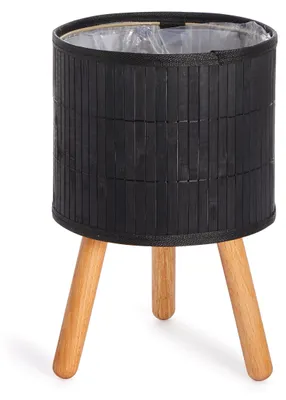 Produktbild von Blumentopf Übertopf Groß Blumenkübel Innen Pflanzentopf Set Korb Geflochten Holz 2pcs Set / Design 4