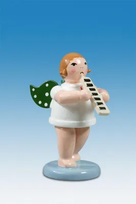 Immagine prodotto di Angioletto in legno con melodica, senza , altezza 6 cm, NUOVO