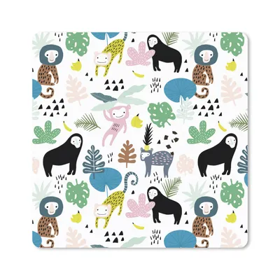 Produktbild von MuchoWow® Mauspad Mousepad Dschungel - Pflanzen - Affe 30x30 cm - Mousepads - Maus Mat - Pad - Mausunterlage - Gaming
