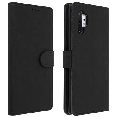 Obrázok produktu pre Avizar, flipové puzdro, peňaženka, flipové puzdro z umelej kože pre Galaxy Note 10 Plus, čierne
