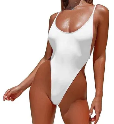 Zdjęcie produktu dla Strój kąpielowy damski monokini bez pleców regulowane ramiączka
