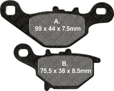 Imagen del producto de Pastillas de freno EBC, tipo SFA396HH, para scooter, fabricadas con metal sinterizado