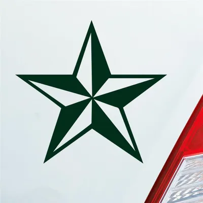 Produktbild von Auto Aufkleber Stern Stars Star 10x10 cm Dunkelgrün Sticker Heckscheibenaufkleber