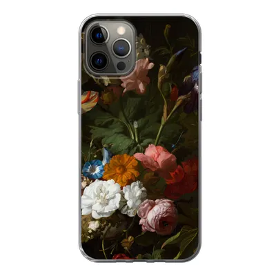 Produktbild von MuchoWow® Handyhülle Schutzhülle Hülle für iPhone 12 Pro Vase mit Blumen - Gemälde von Rachel Ruysch Silikon Softcase Handy Hülle - Abdeckung