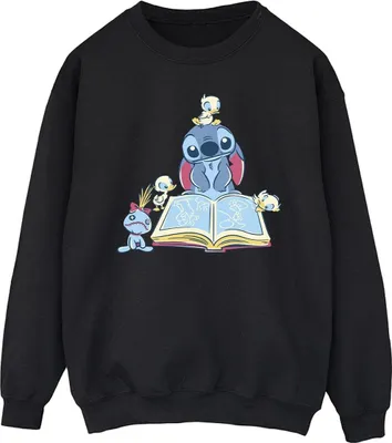Produktbild von Disney - "Reading Reading A Book" Sweatshirt für Herren BI31062 (L) (Schwarz)
