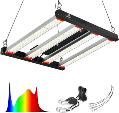 Image de ICEKO 240W LED lampe de plante plein-spectre, lampe de croissance, lumière de croissance pour les kits complets de culture, hydroculture, tente de culture, plantes d'intérieur, légumes et fleurs