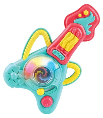 Productafbeelding van Speelgitaar voor kinderen met licht en geluid - interactief muziekspeelgoed