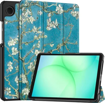 Produktbild von Samsung Galaxy Tab A11 Hülle - Coverup Tri-Fold Ständer Klapphülle mit Schlaf/Wach-Funktion - Blüte