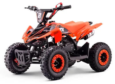 Produktbild von Benzin-Quad für Kinder Beneo Motors MTX 49 cc – Orange, Kinderquad mit Zweitaktmotor, Automatikgetriebe, Scheibenbremsen, Elektro- und Seilzugstart, Geschwindigkeitsbegrenzung