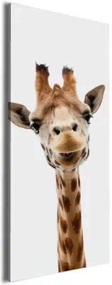 Produktbild von Wallario Premium Leinwandbild Giraffenkopf in Größe 80 x 200 cm