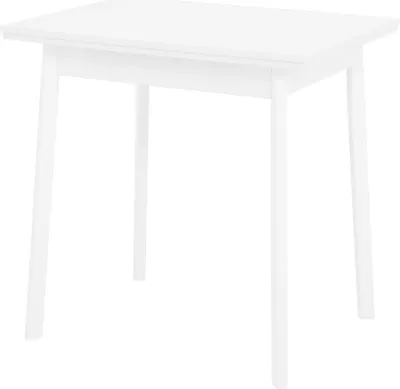 Produktbild von Hela Tische Vierfußtisch Trier II  ausziehbar Nachbildung weiß - Maße: Höhe: 74 cm/ Breite: 75 bis 112 cm/ Tiefe: 55 cm; 510361P