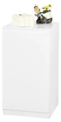 Produktbild von Kommode Weiß mit 1 Tür und verstellbaren Regalen 40x40x75cm