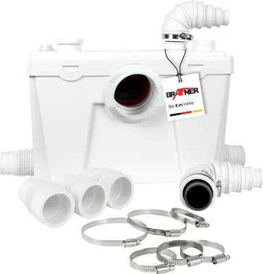 Produktbild von Grafner WC Hebeanlage 500W mit Schneidwerk/Zerkleinerer Fäkalienhebeanlage Abwasserpumpe