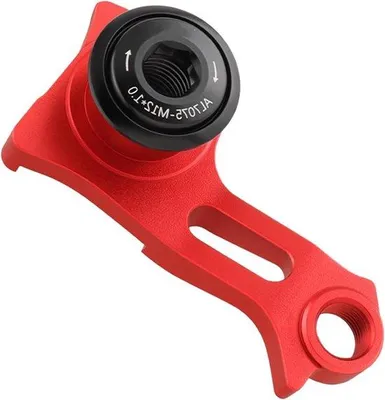 Produktbild von Fahrrad-Derailleurhanger - Rahmenteil - Fahrradreparatur - Hohe Festigkeit Legierung - 3.88x7.3 cm - Rot
