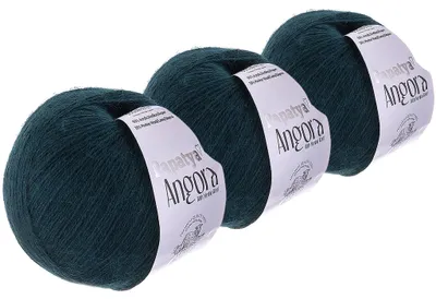 Papatya Angora Style Winterwolle 3er Pack 300g Strickgarn mit 20% Merinowolle Oeko-Tex Jeans.