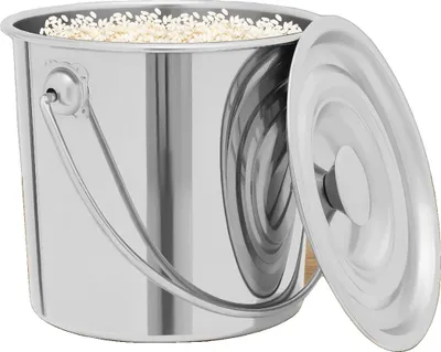 Image de Seau, capacité 6 l, acier inoxydable alimentaire, argent