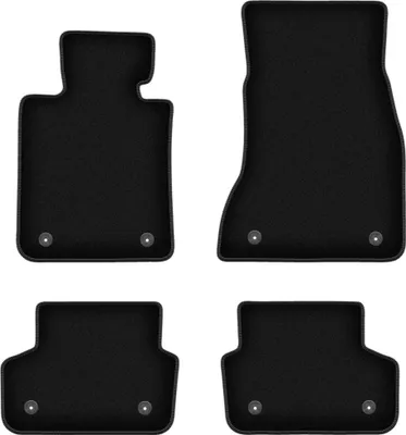 Produktbild von Wielganizator Velours-Autoteppiche – passend für BMW 5 G30 (Limousine, Bj. 2017-) –  schwarz, passgenau, mit Befestigungen set 4 Stk.