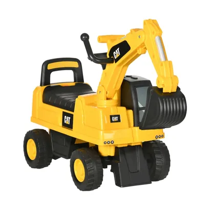 Obrázek produktu pro Dětské bagry s ovladatelnou lopatou a ochranou proti převrácení Autíčko Bagr Sedací bagr 85 x 27,5 x 47,5 cm Žlutá+Černá