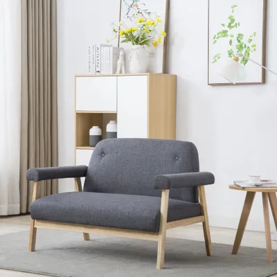 Obrázok produktu pre Maison Exclusive - Dvojmiestna pohovka, látková tmavosivá