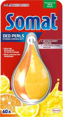 Obrázok produktu pre Somat Deo Duo Perls neutralizátor zápachu citrón a pomaranč 1 ks