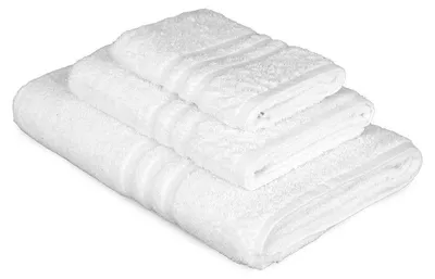 Produktbild von 100% Baumwolle Gästehandtuch Set, Weiß