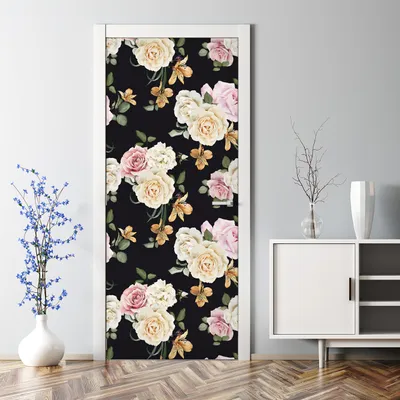Produktbild von Dekorative Türtapete selbstklebend Aufkleber Klebefolie Ananas Früchte 70 x 200 cm