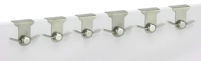 Produktbild von Edelstahl-Doppelhaken 6er-Set Türgarderobe Türhaken Handtuchhaken Garderobe