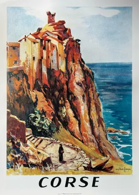 Immagine prodotto di VILLAGGIO DI NONZA IN CORSICA - Arthur Fages 1958 - 50x70 cm Poster