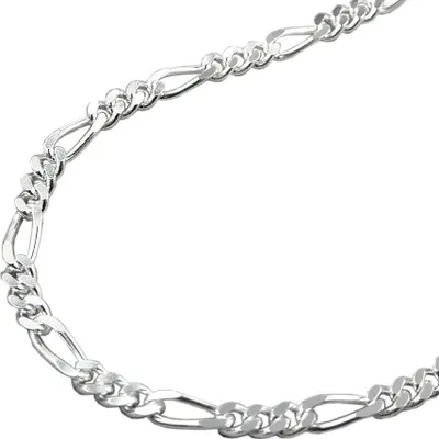 Produktbild von 2mm Figarokette Kette Collier 925 Silber Silberkette 45cm